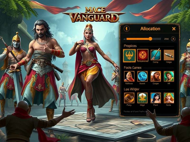 Mace Maratha Vanguard empire management interface showing resource allocation